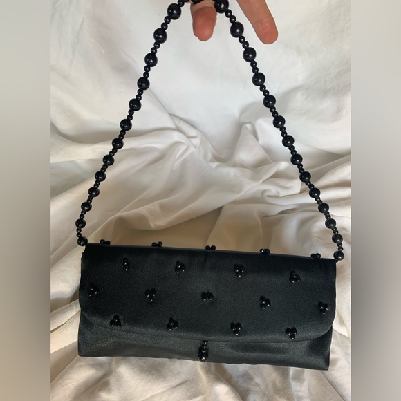 VINTAGE JEANNE LOTTIE SATIN COCKTAIL 🍸 PURSE - Picture 3 of 11